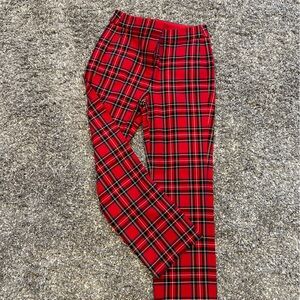 JCrew Tartan crop straight pant